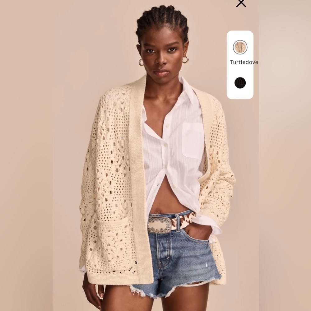Lucky Brand Mixed Stitch Cardigan - Picture 8 of 10